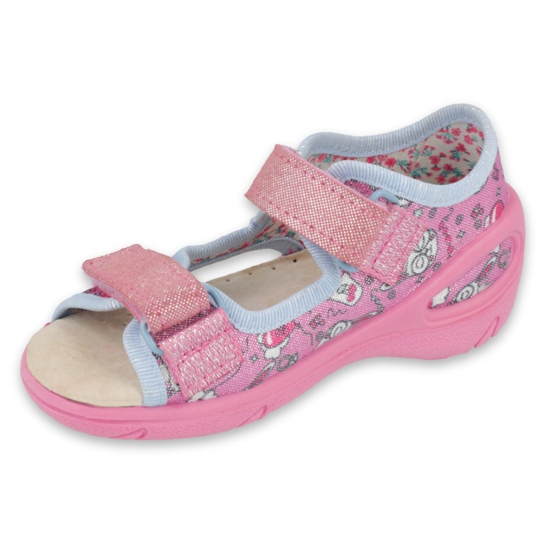 Sapatos infantis Befado pu 065P147 rosa multicolorido 2