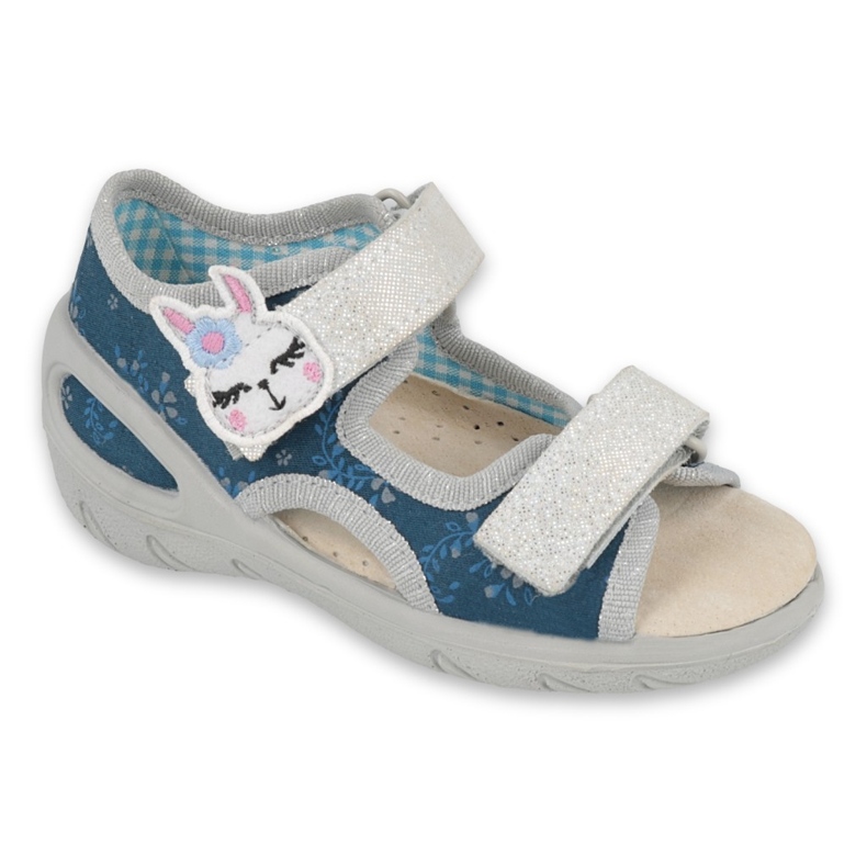 Sapatos infantis Befado pu 065X154 azul marinho cinza multicolorido 1