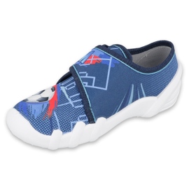 Flippers infantis de Befado com aplicação de futebol 273x318 azul 1