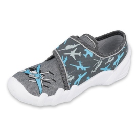 Calçados infantis Befado 273X305 azul cinza 1