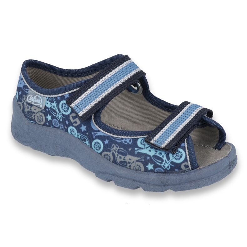 Sandálias de velcro infantil Befado 969x159 azul 1