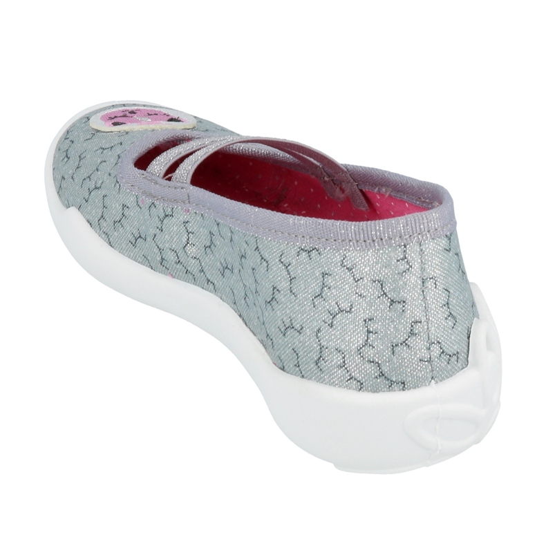 Calçados infantis Befado 116X278 rosa cinza 2