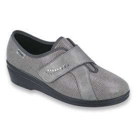 Sapatos femininos Befado pu 032D003 cinza 1