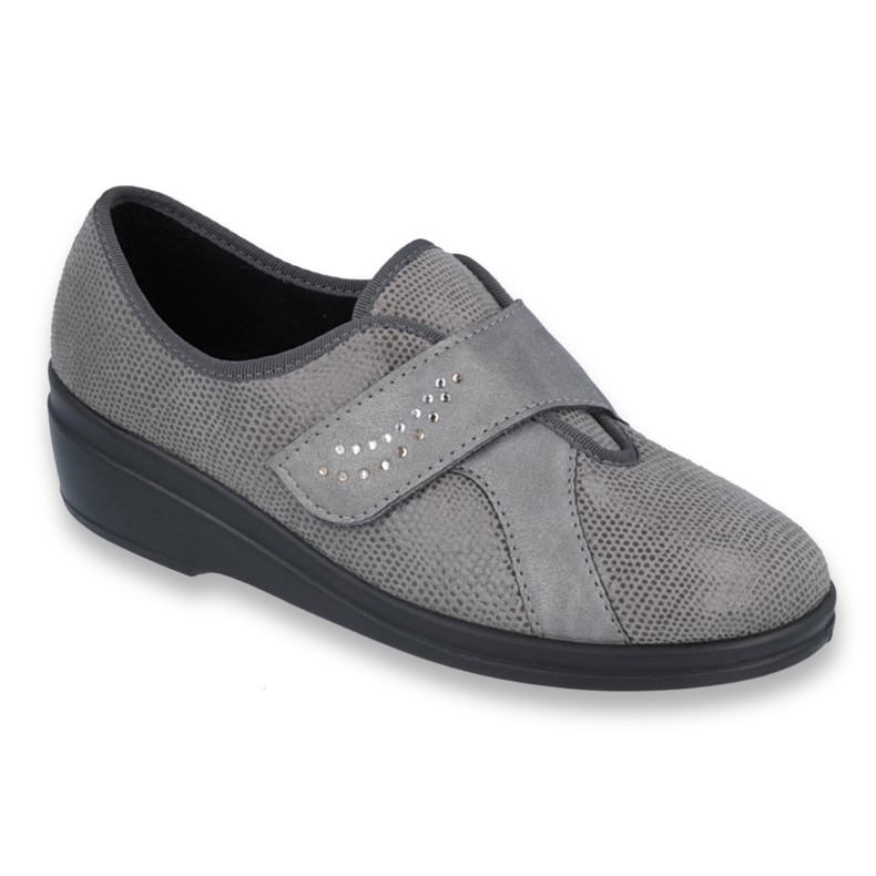 Sapatos femininos Befado pu 032D003 cinza 2