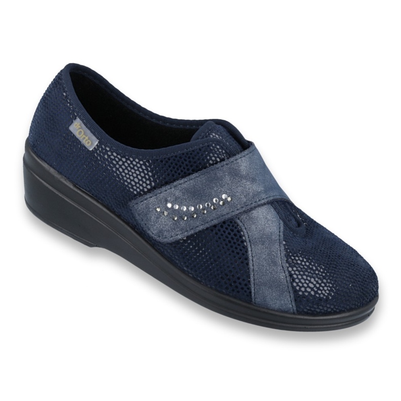 Sapatos femininos Befado pu 032D001 azul marinho 2