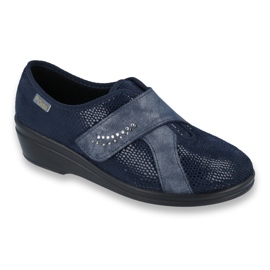 Sapatos femininos Befado pu 032D001 azul marinho 1