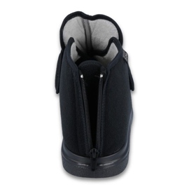 Chinelos masculinos Dr.ORTO Befado com velcro 987M002 preto, forro prateado (Ag) 1