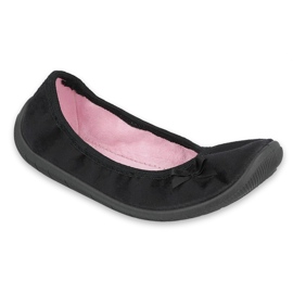 Ballerinas infantis de Befado com um arco 980x070 preto 1
