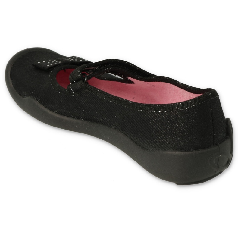 Ballerinas infantis de Befado 114Y240 com arcos nas lantejoulas preto 2