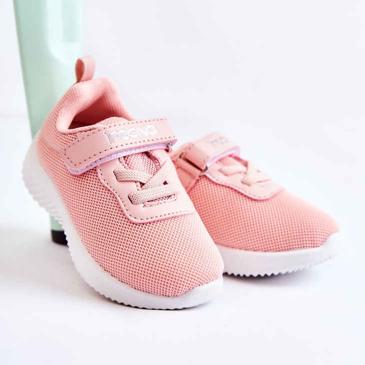 FR1 Tênis esportivo infantil com velcro rosa Lexy 2
