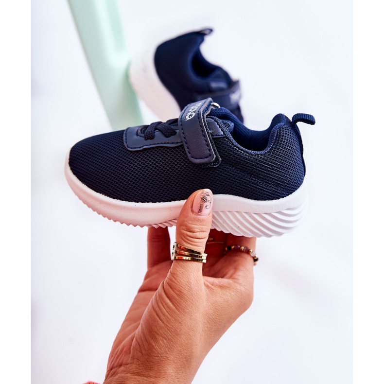 FR1 Tênis esportivo infantil com velcro azul Lexy 1