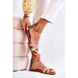 Sandálias femininas da moda Maciejka L4953-04 multicoloridas bege multicolorido 1