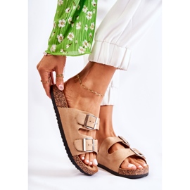 FB1 Chinelos Femininos Bege Misandei 1