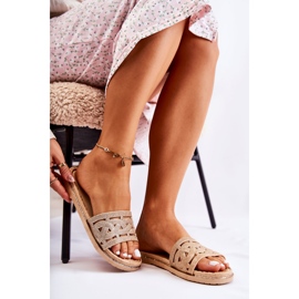 Chinelos de borracha Charis dourados femininos 2