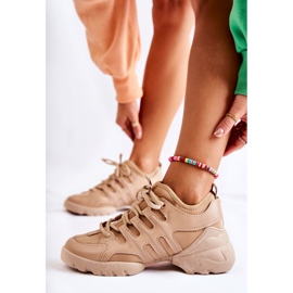 PG2 Tênis esportivo feminino Tênis Azella bege 1