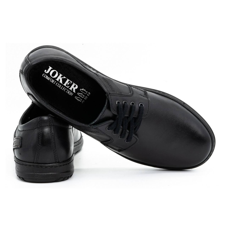 Joker Sapatos de couro masculinos pretos 536J 3