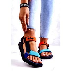 Sandálias esportivas femininas Lee Cooper LCW-22-34-0953L Multicolorido azul marinho laranja 1