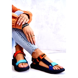 Sandálias esportivas femininas Lee Cooper LCW-22-34-0953L Multicolorido azul marinho laranja 4