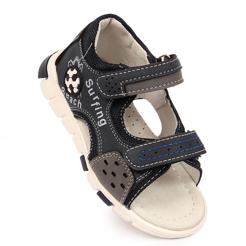 News Sandálias de menino com velcro azul marinho NOTÍCIAS multicolorido 1