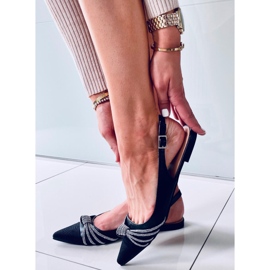 Bailarinas de salto aberto Taylor Black preto 1