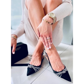 Bailarinas de salto aberto Taylor Black preto 2