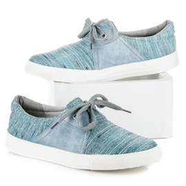 Kylie Tênis com padrão étnico azul 1