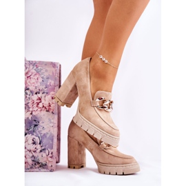 Lewski Shoes Sapatos da moda na plataforma e um bar Lewski 3197 bege 1