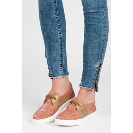 Kylie Tênis com padrão étnico laranja 1