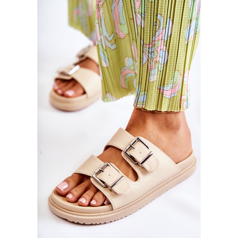 PJ1 Sandálias femininas clássicas bege Weston 2