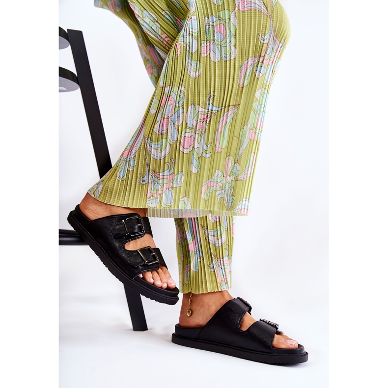 PJ1 Chinelos pretos femininos clássicos Weston 1