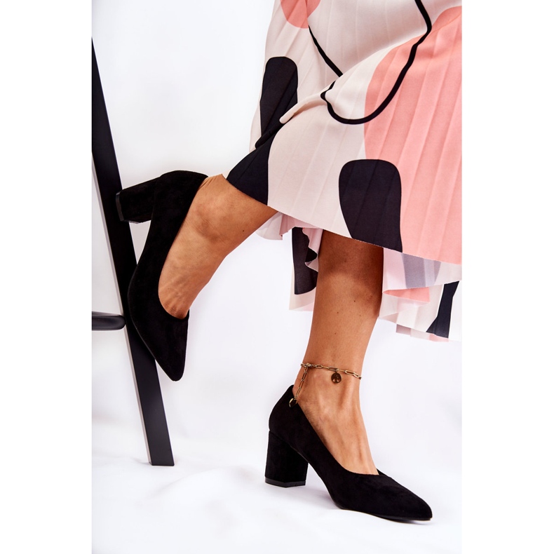 PS1 Sapatos de camurça clássicos em uma barra preta Lency preto 2