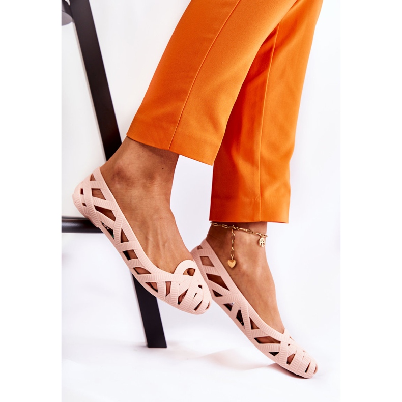 PH1 Bailarinas femininas Nude Indila de borracha bege 2