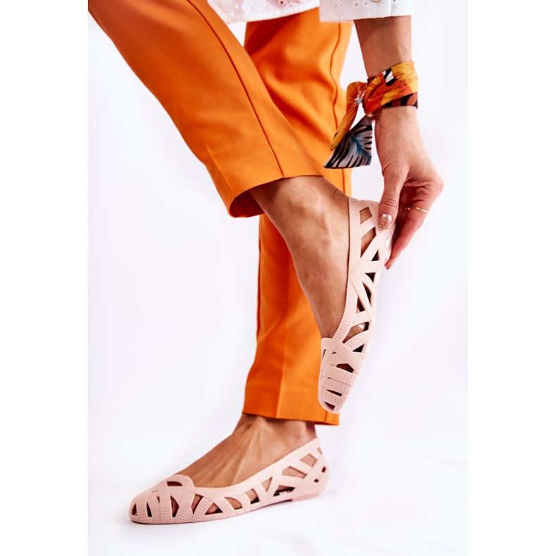 PH1 Bailarinas femininas Nude Indila de borracha bege 1