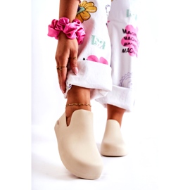 FS1 Tamancos de borracha da moda bege claro Meriko 1