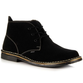 Botas masculinas de couro preto M Gregor 1
