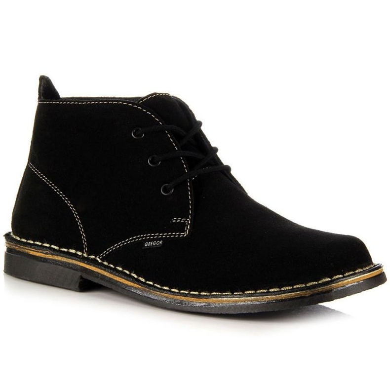 Botas masculinas de couro preto M Gregor 1
