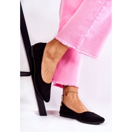 PS1 Bailarinas femininas clássicas de camurça preta Arina preto 2