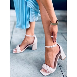 Sandália de salto alto Denise Beige bege 2