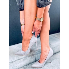 Bombas em um salto agulha Valeria Grey cinza 2