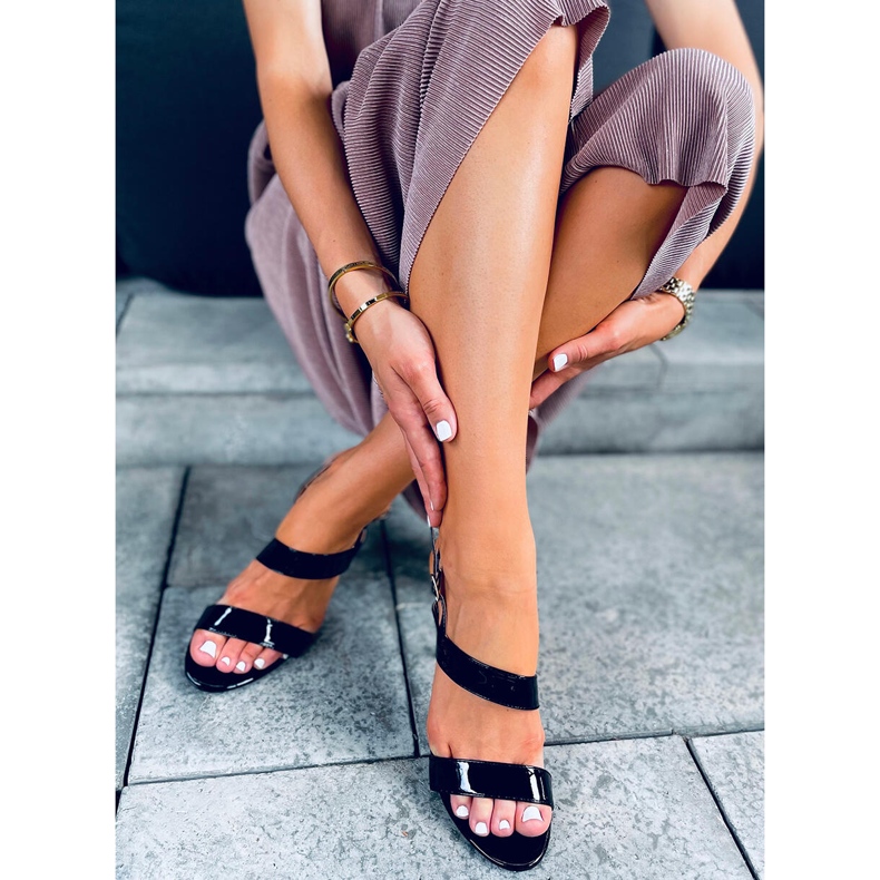 Sandália de salto alto Amanda Black preto 2