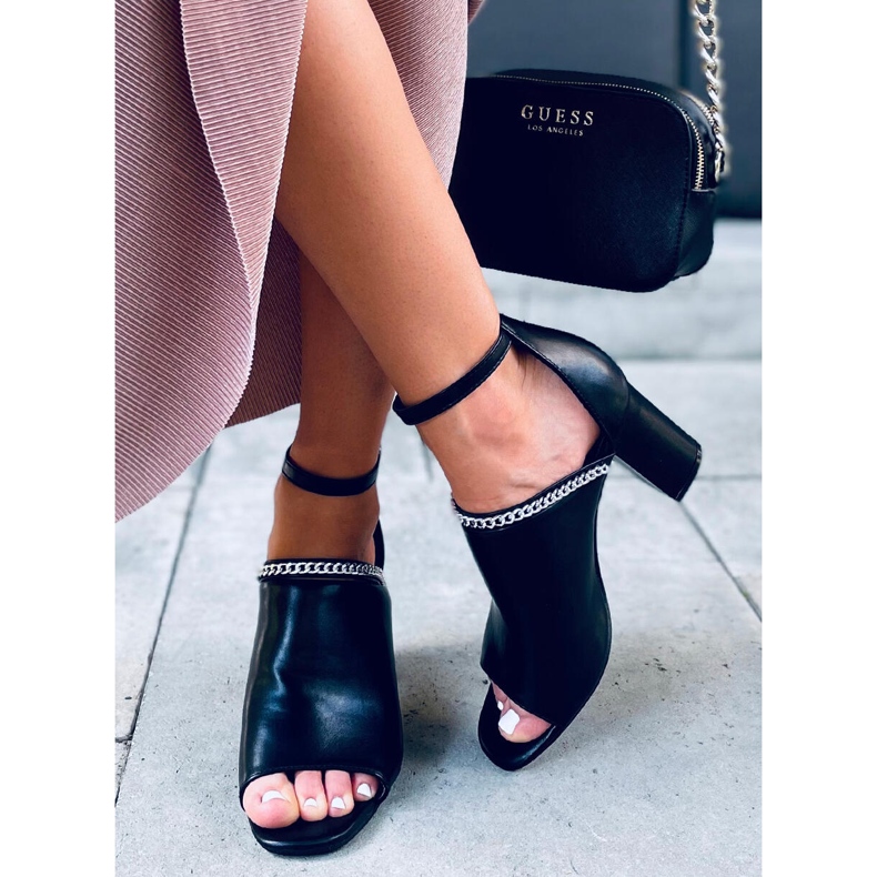 Sandália de salto alto Mary Black preto 1