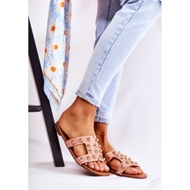 PG1 Chinelos femininos clássicos com ornamentos rosa Scotlyn 1