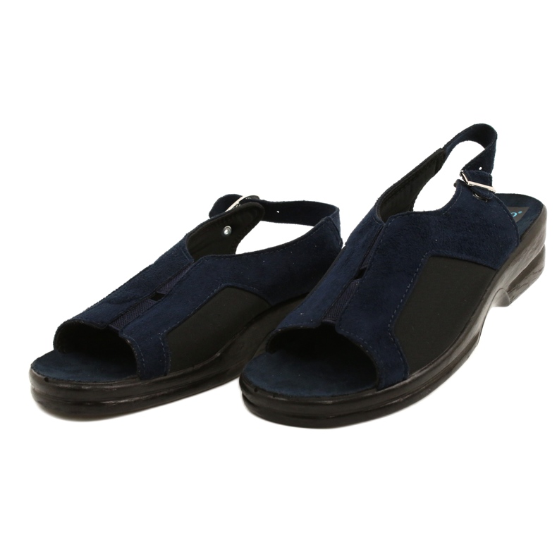 Sandálias femininas em cunha Adanex 21680 azul marinho azul-marinho 2