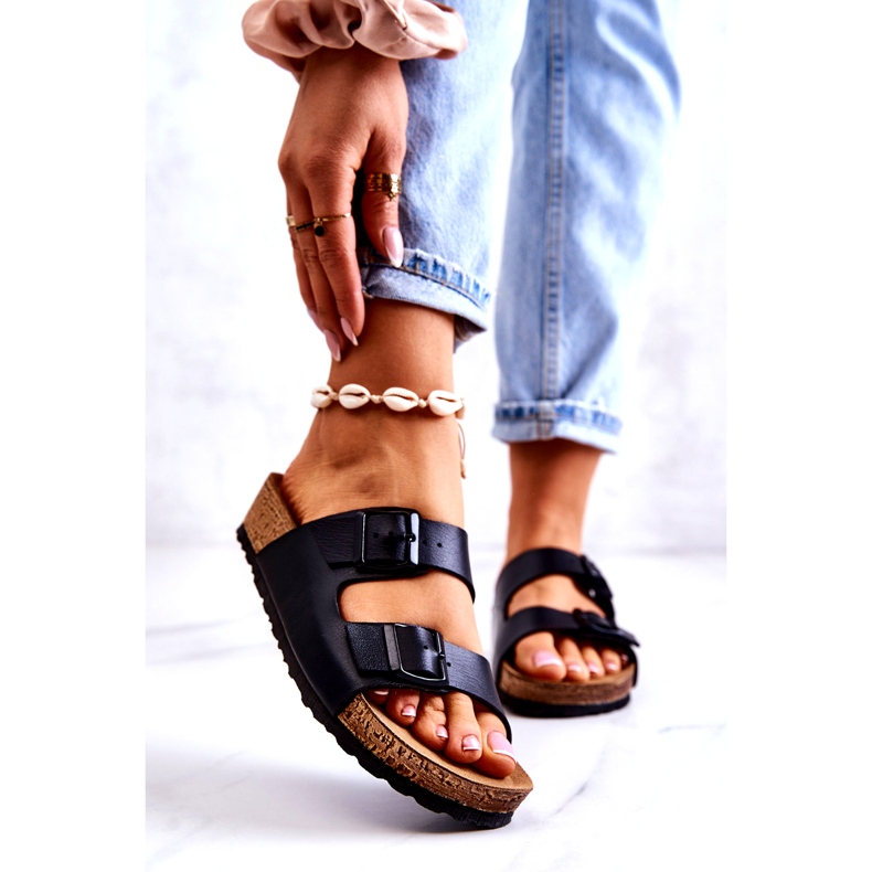 Chinelos femininos fivelas Inblu NM000028 Preto 1