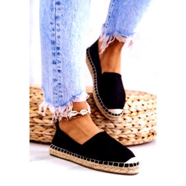 Espadrilhas clássicas femininas Big Star JJ274952 pretas bege preto 2