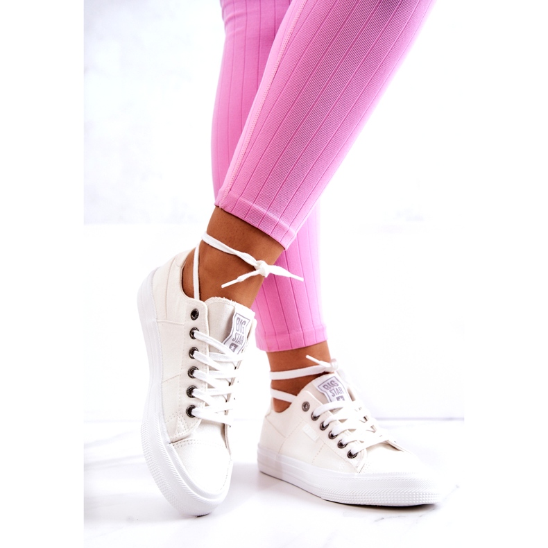 Tênis feminino Big Star JJ274095 Tênis branco 1