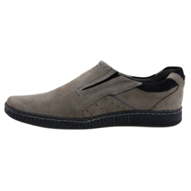 KOMODO Mocassins cinza masculinos 862L 1