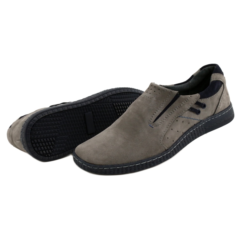 KOMODO Mocassins cinza masculinos 862L 4