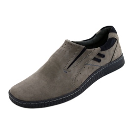 KOMODO Mocassins cinza masculinos 862L 3