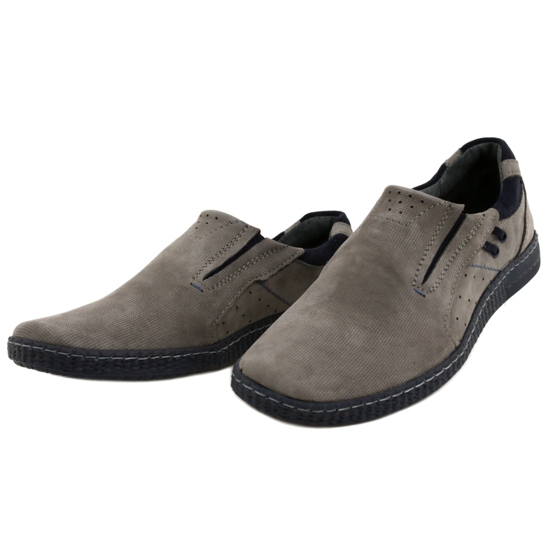 KOMODO Mocassins cinza masculinos 862L 2